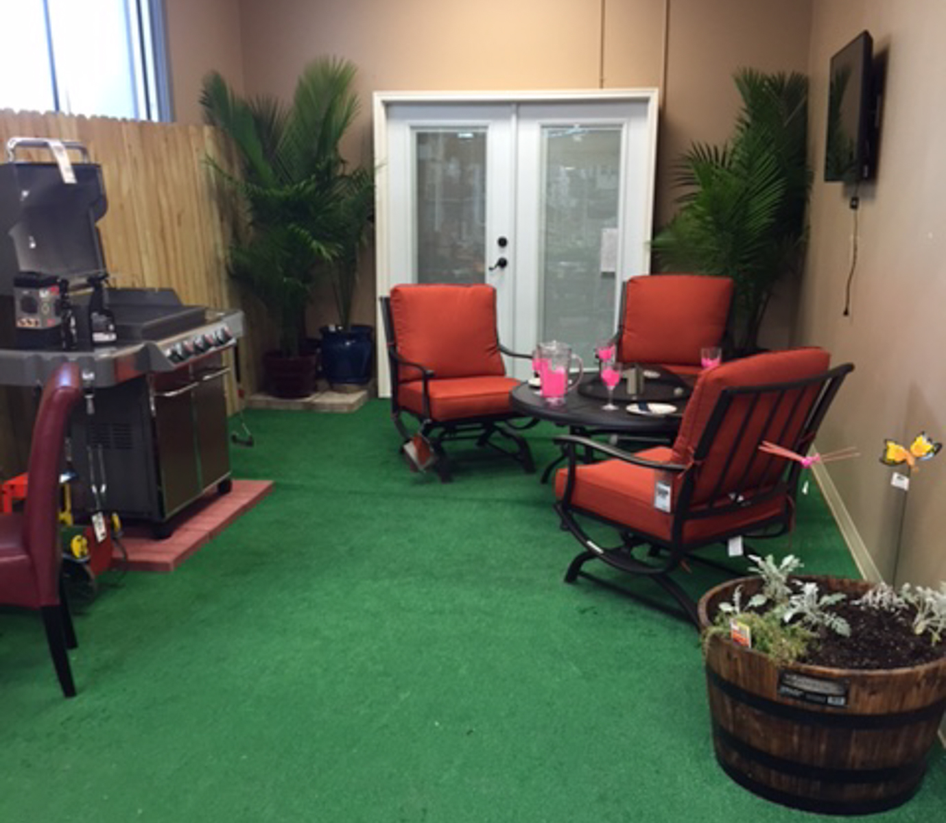 A very inviting lounge area at Home Depot.