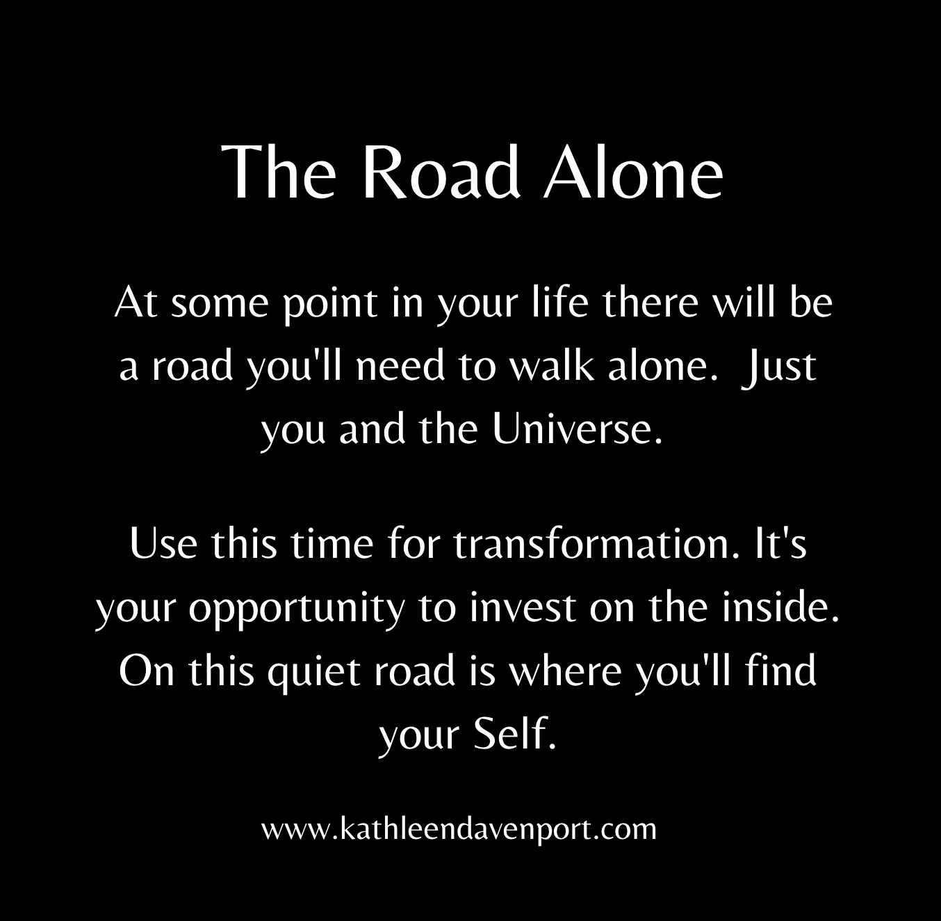 The Road Alone