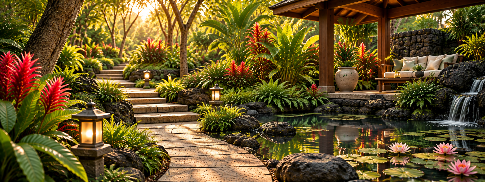 Path with water lilies in the pond.png