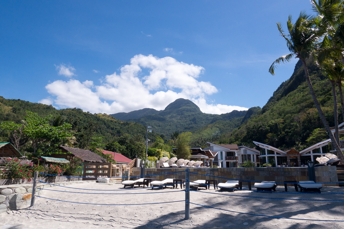 Gorgeous view of Mt. Malasimbo from quiet Talipanan Beach.