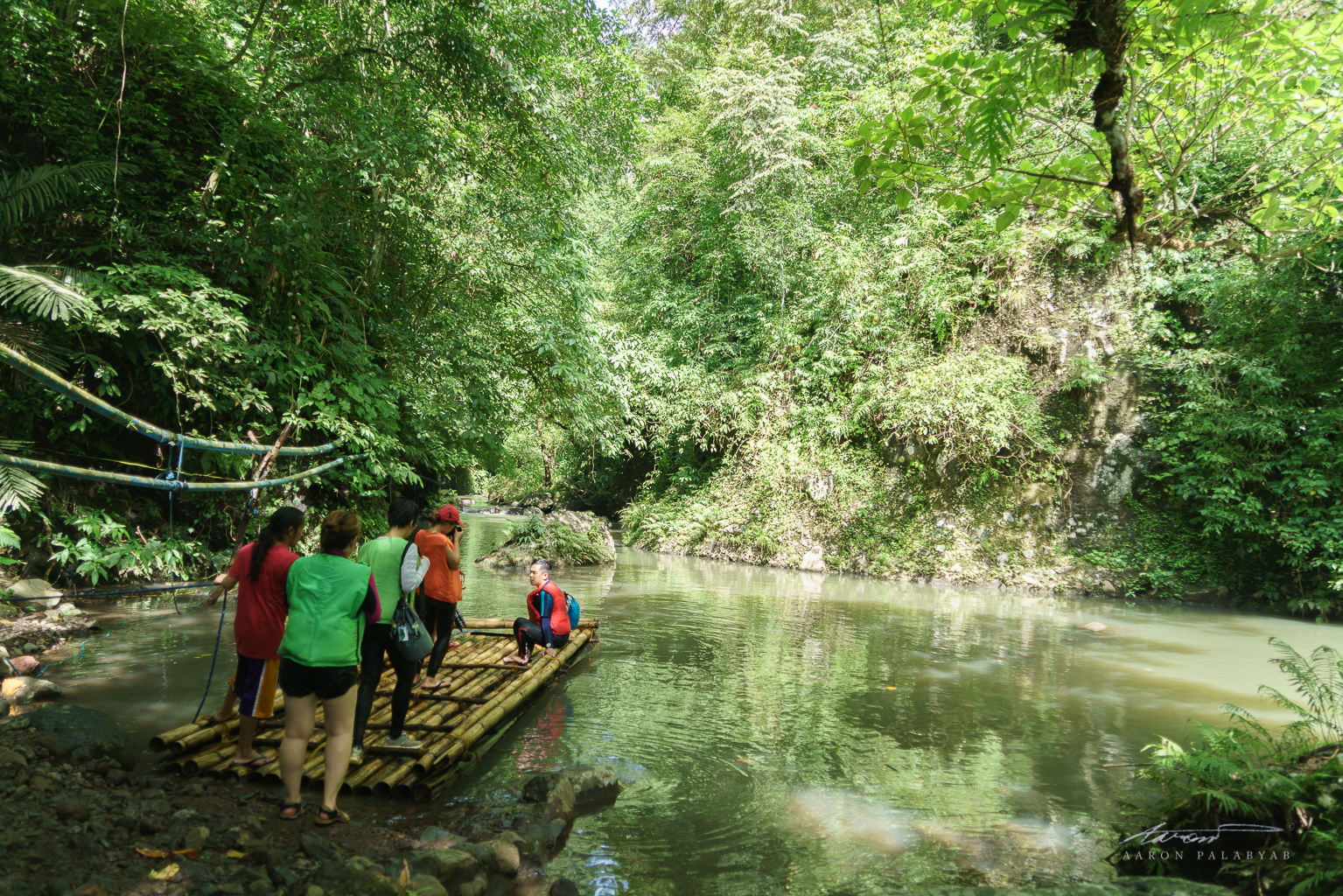 The first of several raft crossings