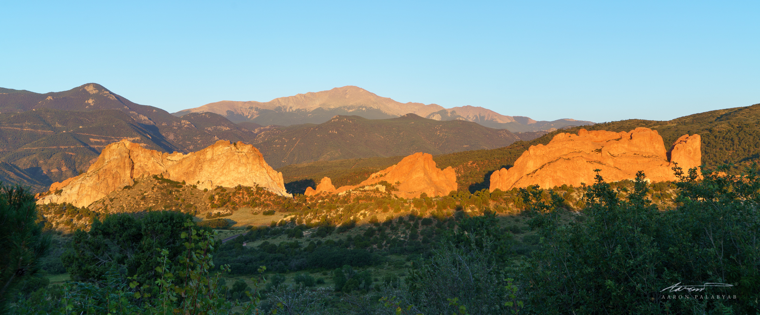 The morning light makes these monumental rocks in the shadow of Pike's Peak come alive