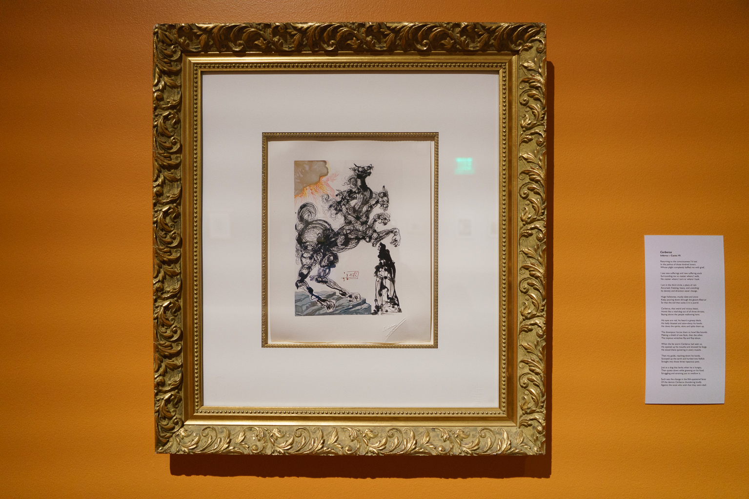 Dalí's illustration of Cerberus from Dante's Inferno. That is seriously heavy metal...