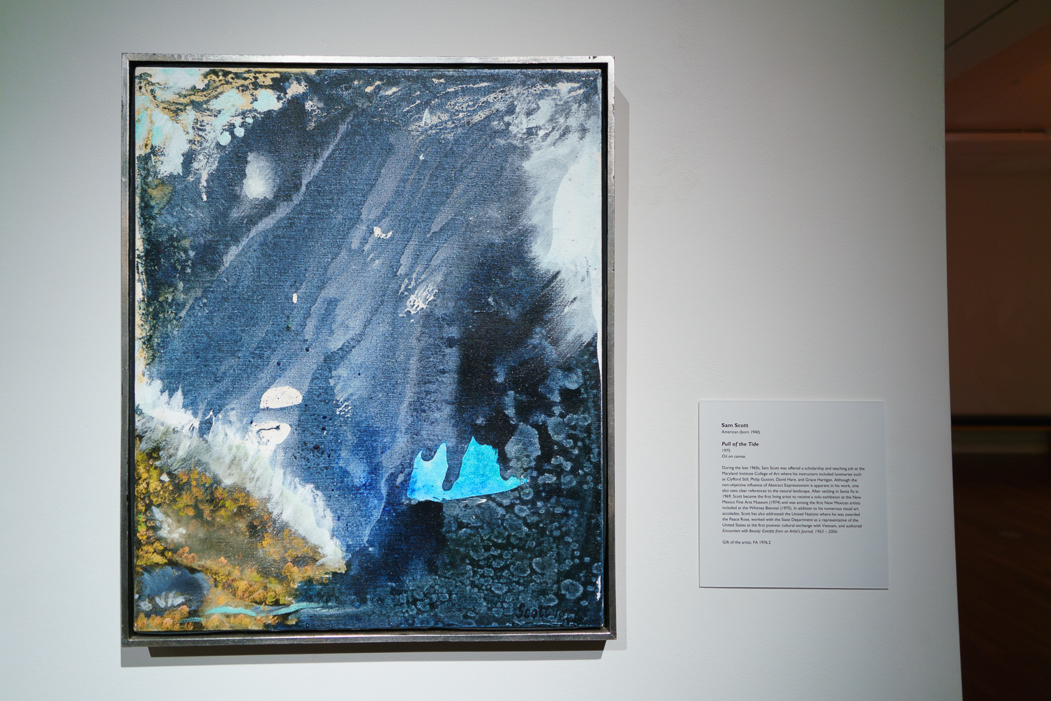 "The Pull of the Tide" (1975) by Sam Scott. Oil on canvas.