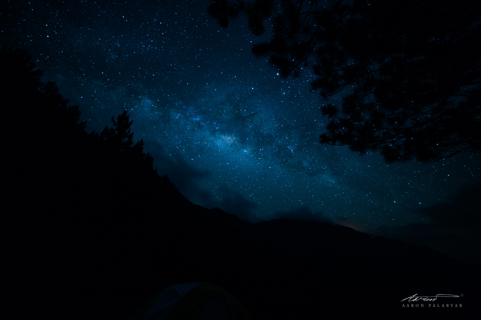 A more realistic impression of what the Milky Way looks like to the naked eye. Marlboro Camp, April 2016
