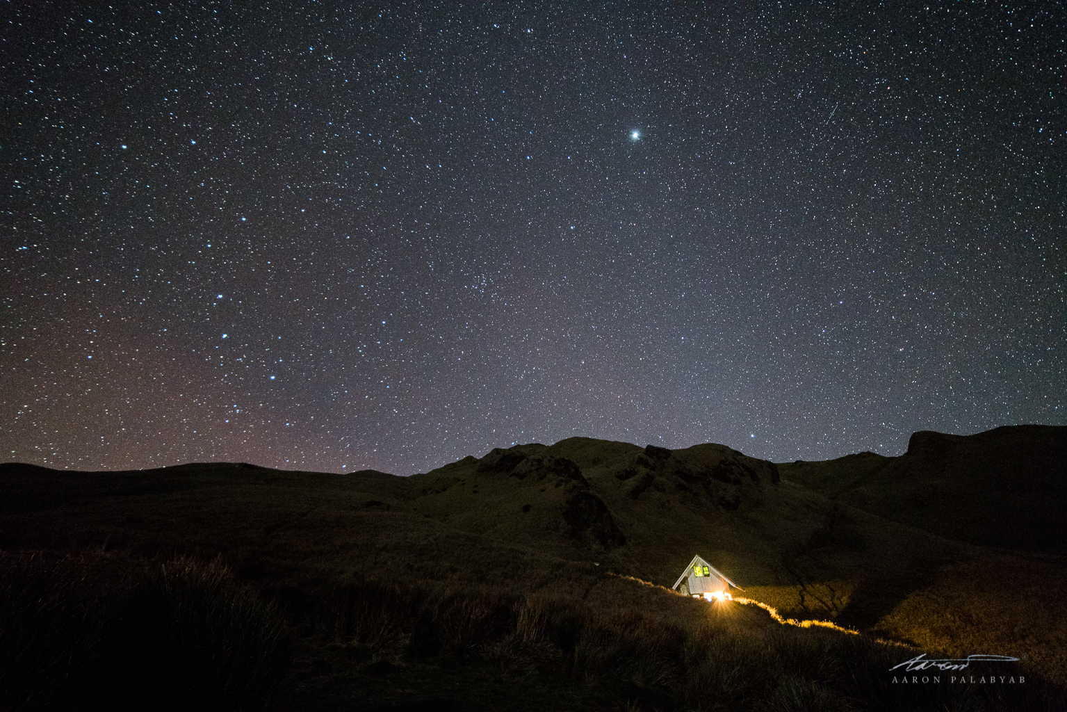 Looking straight up towards the summit of Mt. Pulag. The Big Dipper looms large in the sky to the left. 14mm f/2.8 | 15s | ISO 6400