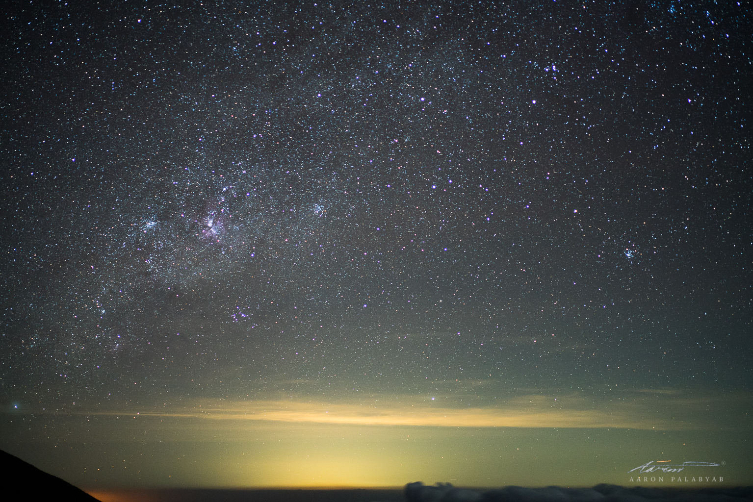 A closer look at the star clusters from the previous photo, shot with a Sony Zeiss 55mm f/1.8.