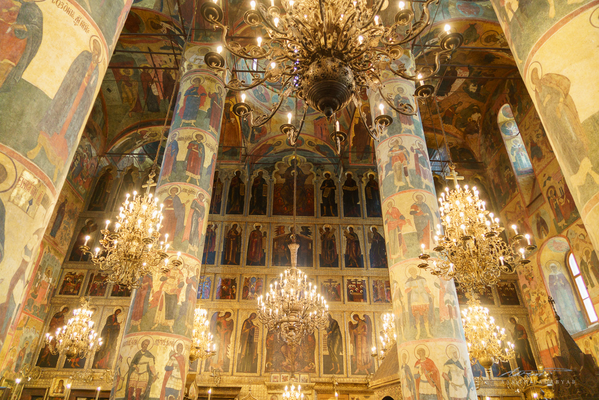 The jaw-dropping interior of the Cathedral of the Assumption. Taken before I found out photos weren't allowed. Oops.