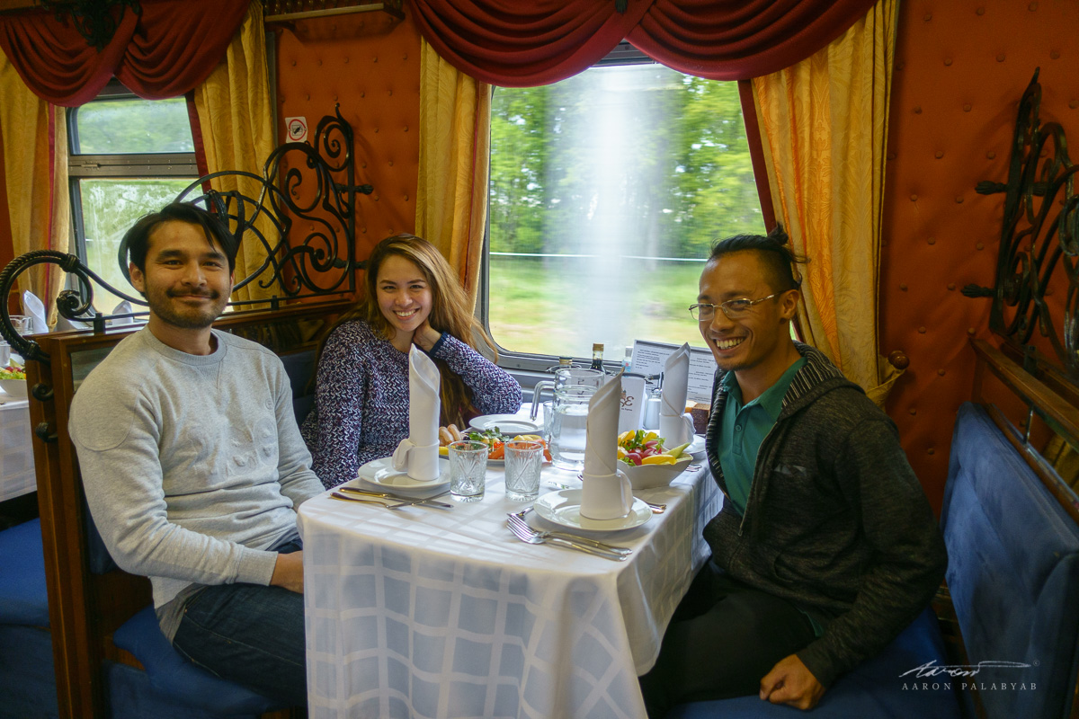 All set for welcome dinner on the Grand Trans-Siberian Express