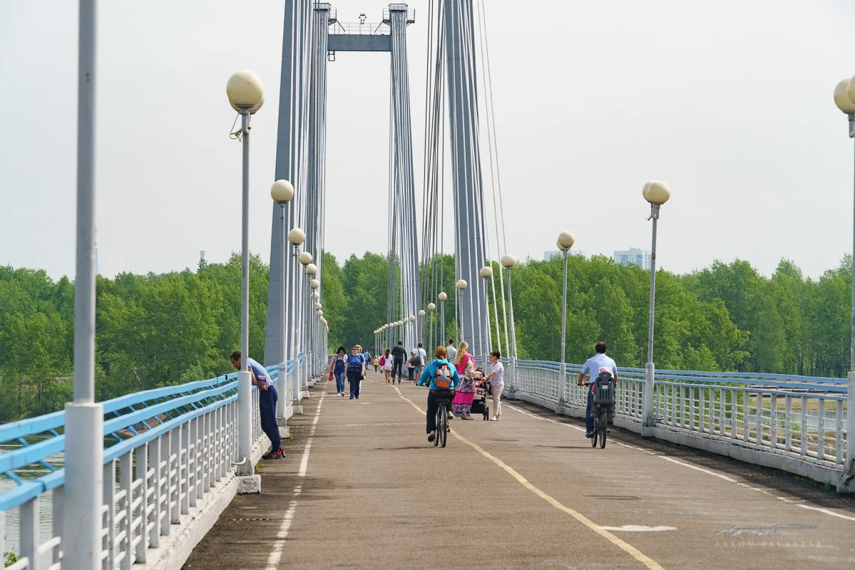 The bridge leading to the island