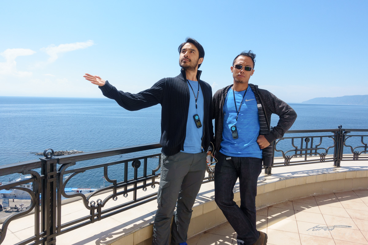 Nothing but blue all around - including our t-shirts. Unintentional, promise.