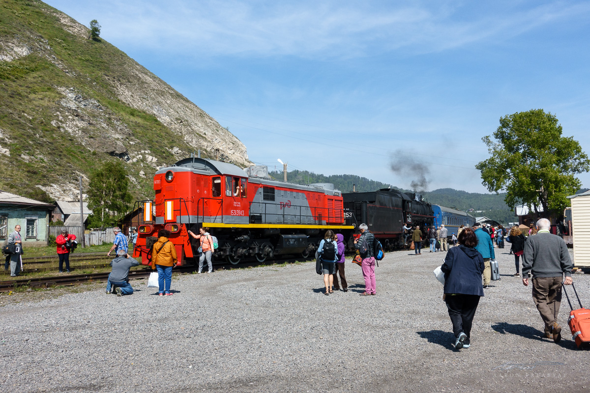 The Grand Trans-Siberian Express, fitted with a steam engine for its circum-Baikal journey