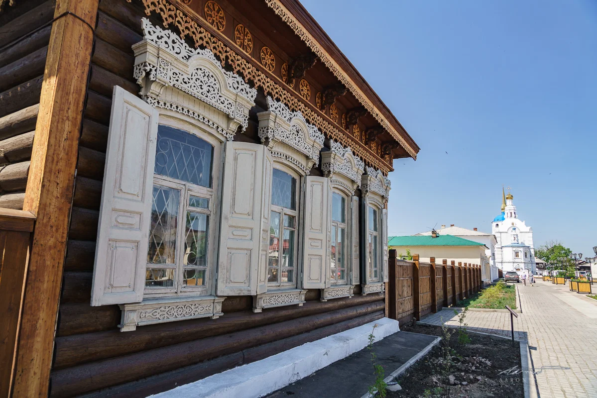 The traditional wooden lace architecture of the old downtown, where the intelligentsia used to live