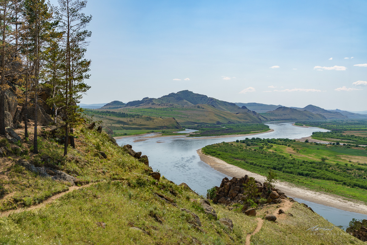 View of the Selenge River and the Buryatia countryside