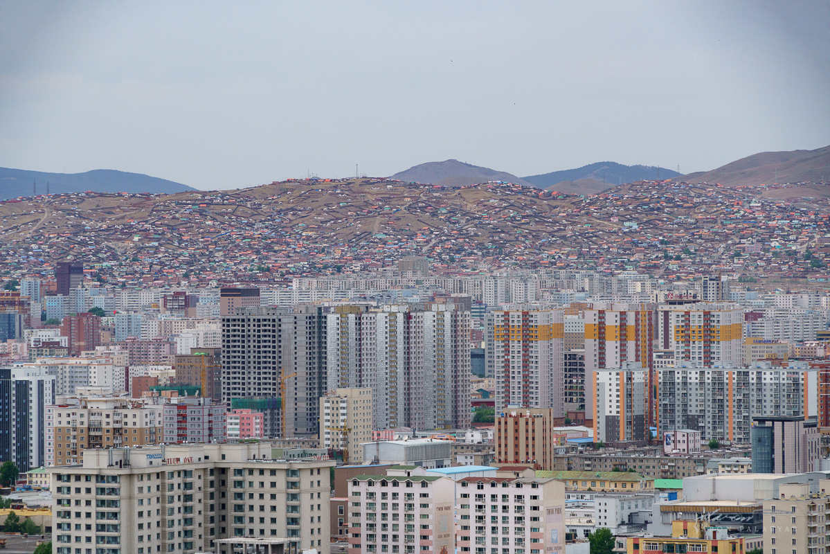 The density of Ulaanbaatar from above