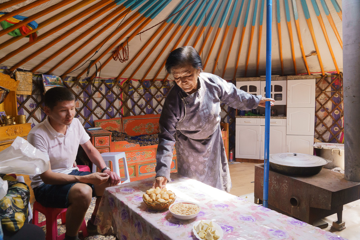 Our host Nimjilma serving us some snacks