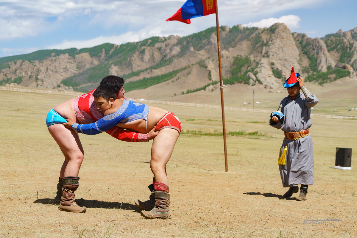 The wrestling tournament in progress