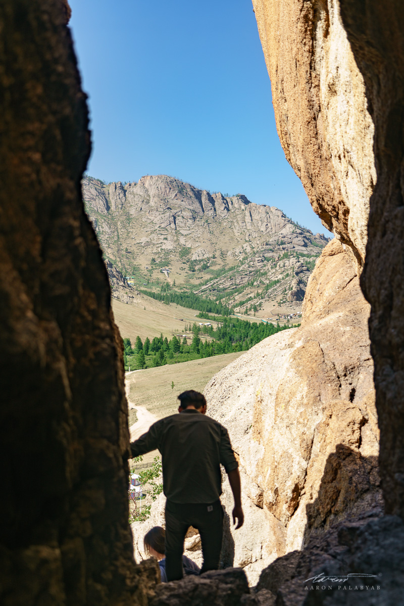 Beginning the steep walk back down