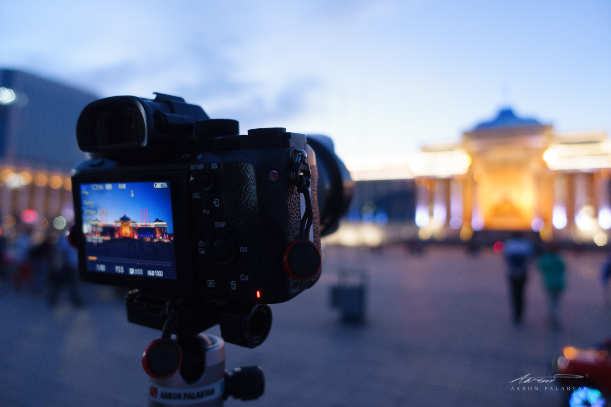 One time-lapse session for the road at Chinggis Square
