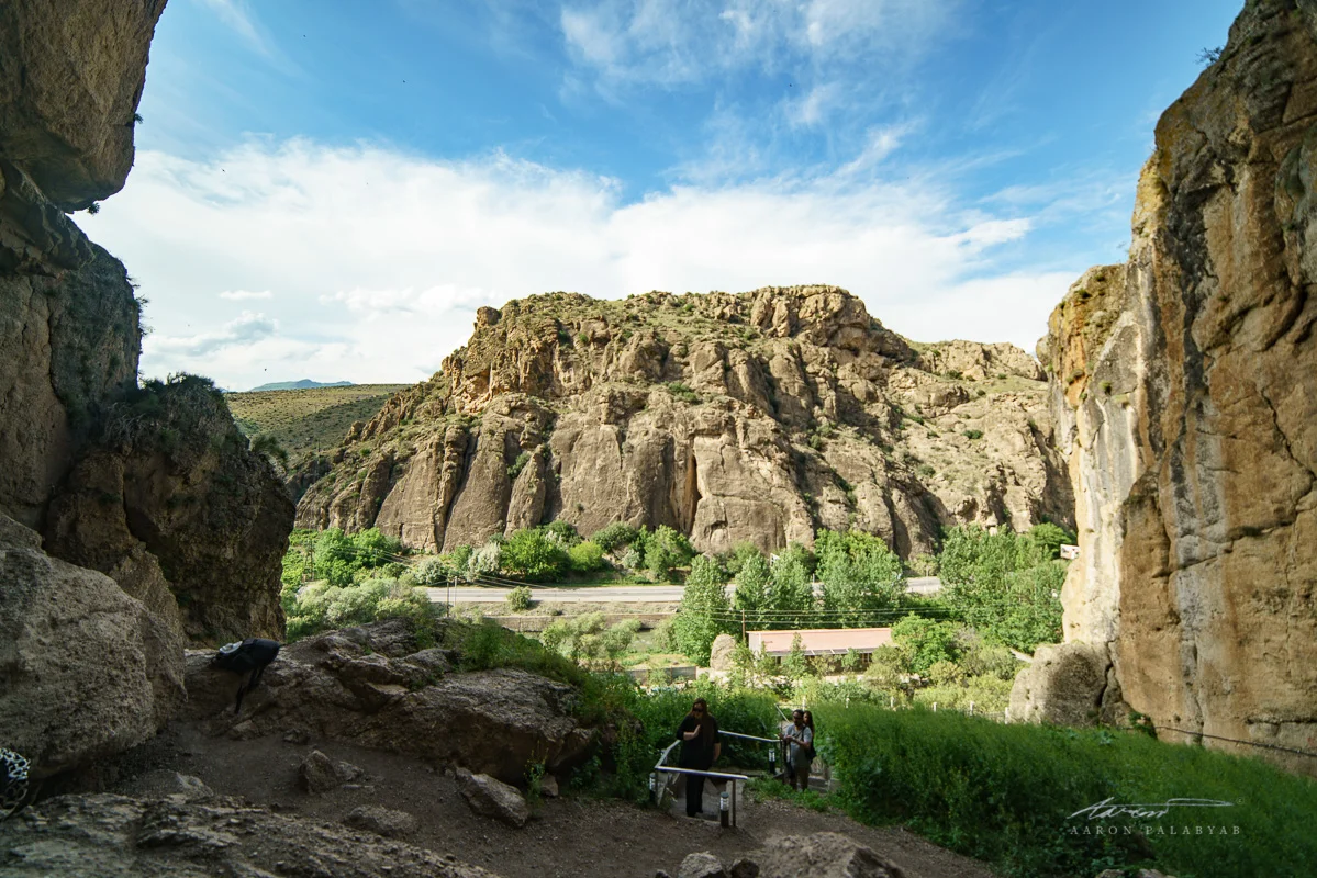 Looking out from the Areni-1 Cave Complex, where the world's oldest known shoe (5500 years old) and winery (6100 years old) were found!