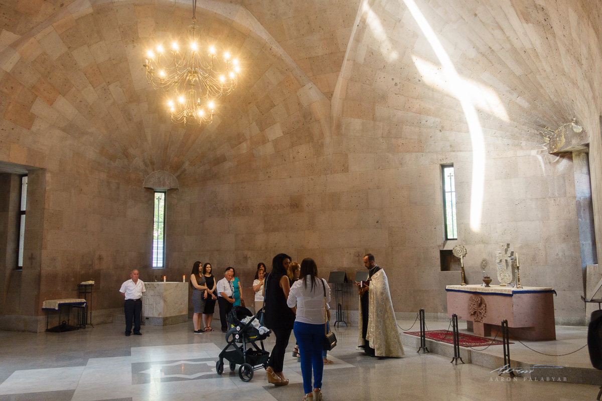 Baptism in a chapel by the cathedral