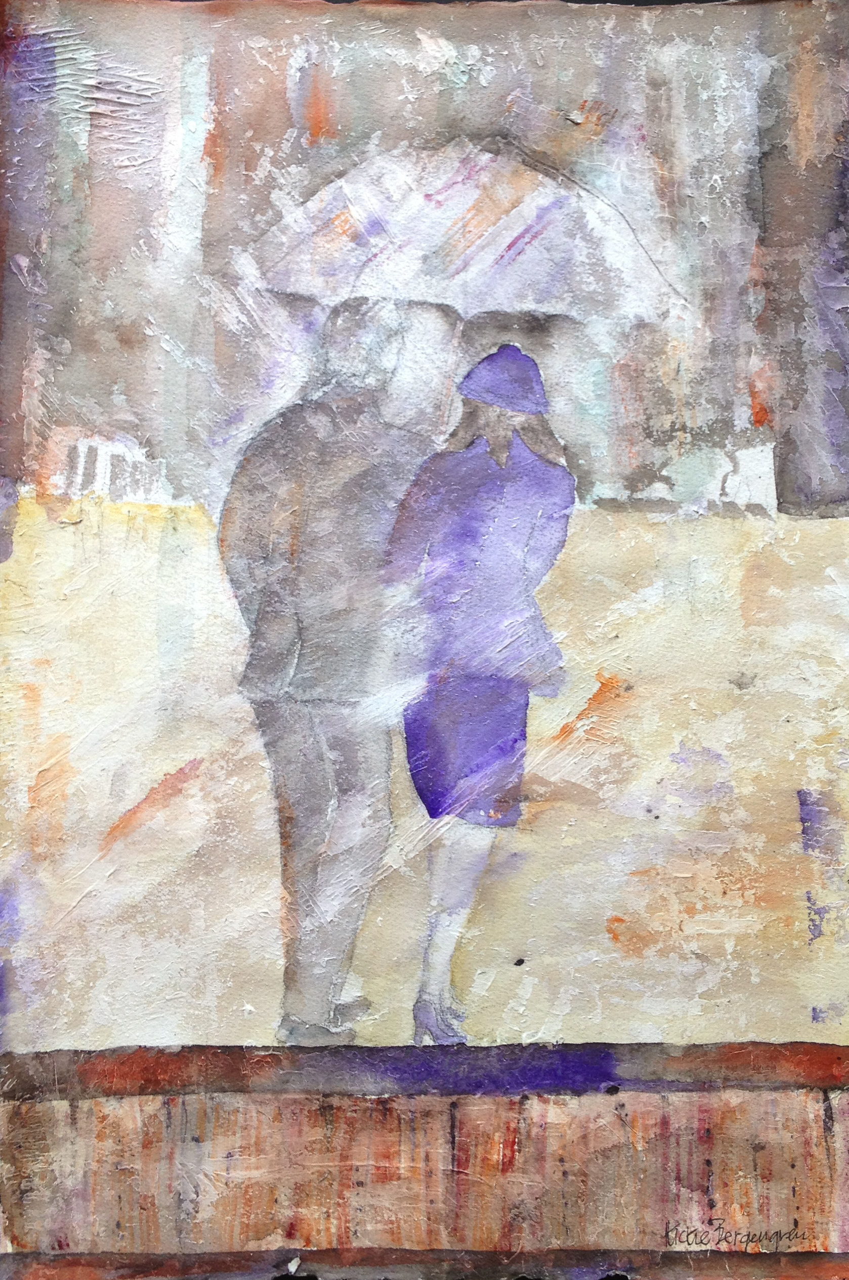 Together Akvarell/blandteknik Mått 49x67 Kontakta mig