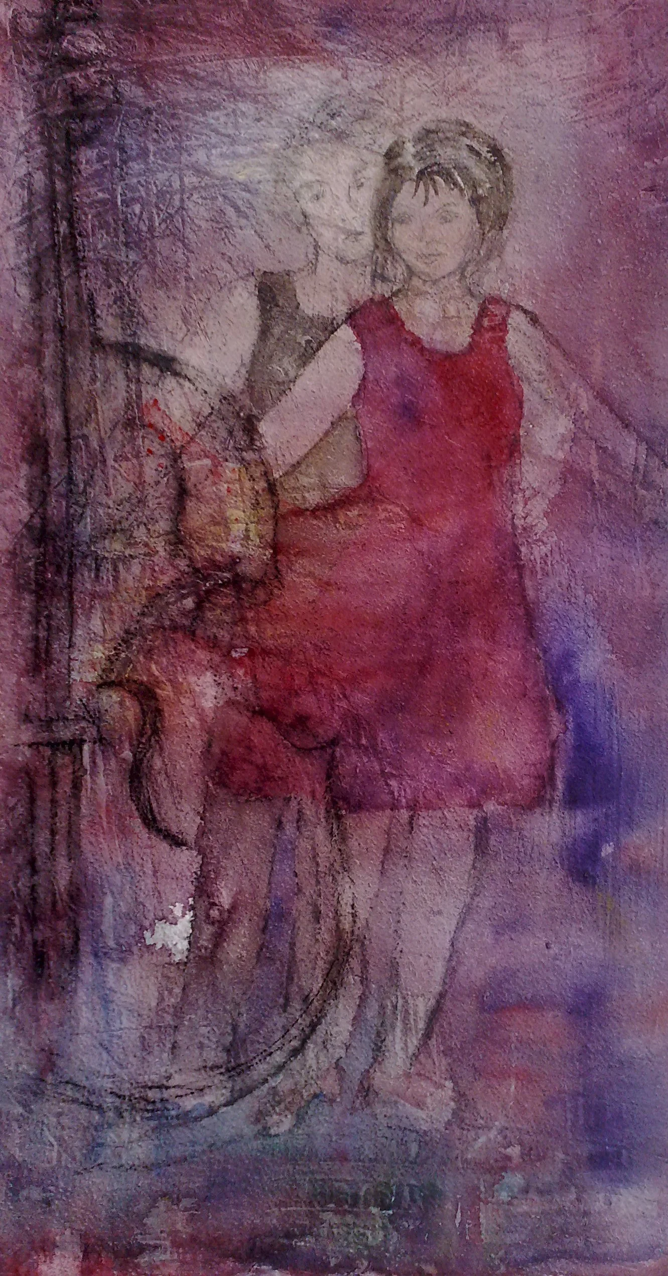 When we stand together Akvarell Mått 37x64 Kontakta mig