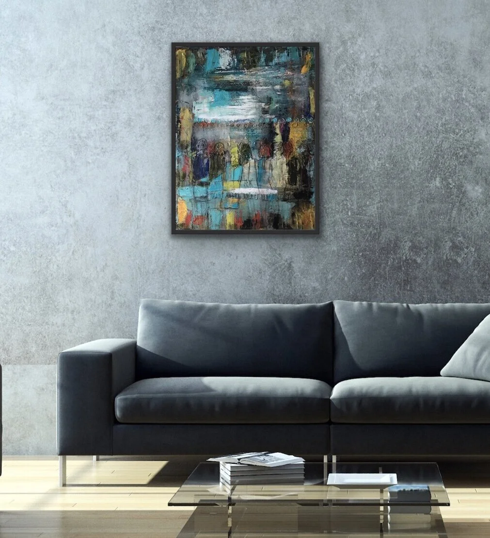  “Refletion” Akryl/blandteknik #artbykickiebergengren #ateljekickiehamngatan7vadstena 