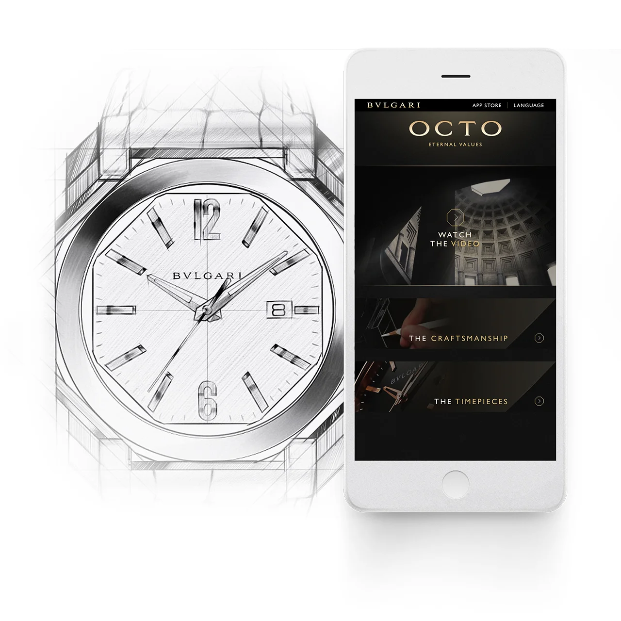 Bulgari Octo — Mobile homepage
