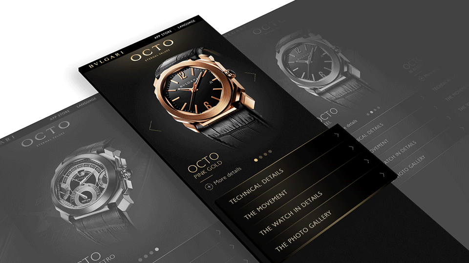Bulgari Octo — Products pages animated