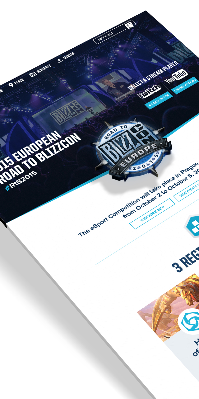  Blizzard Entertainment RTB 2015 is a responsive website for the event "Road to BlizzCon Europe 2015" 
