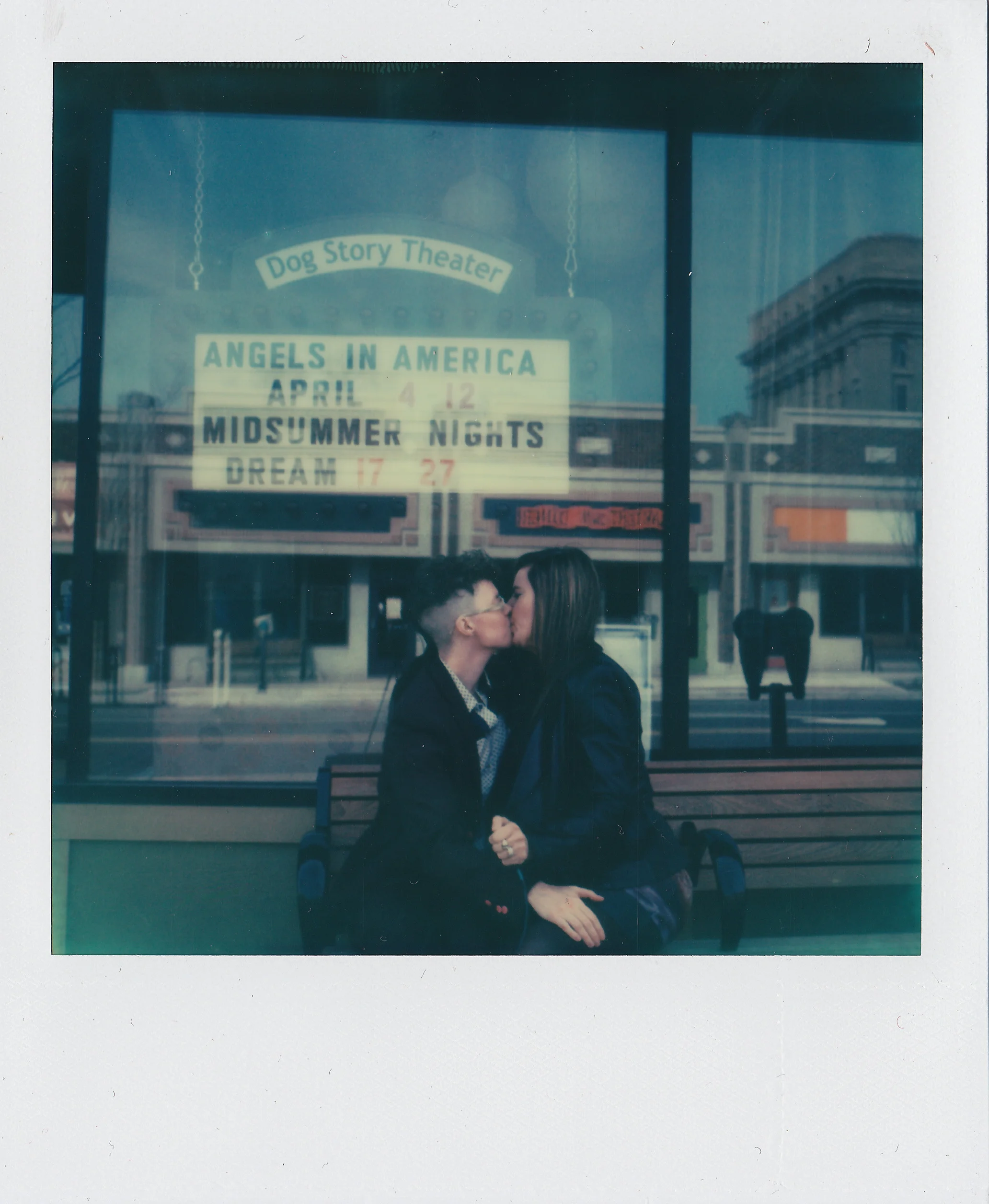 Dog Story Theater, Grand Rapids, Michigan , from Kissing on Main Street, 2015, original SX-70 Polaroid.