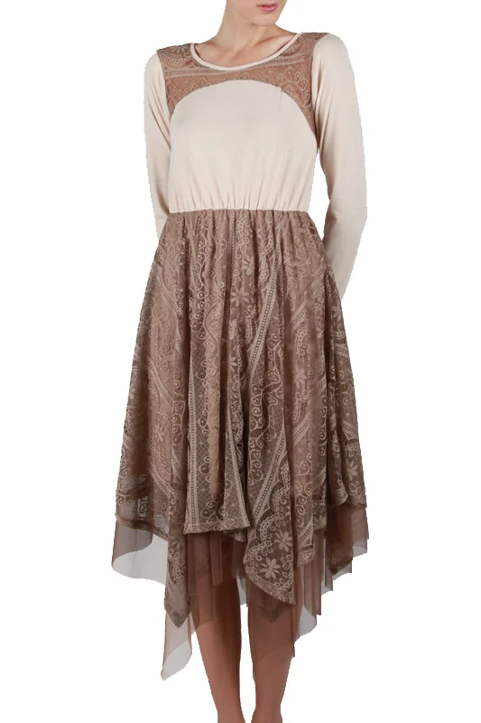 long sleeve slip dress