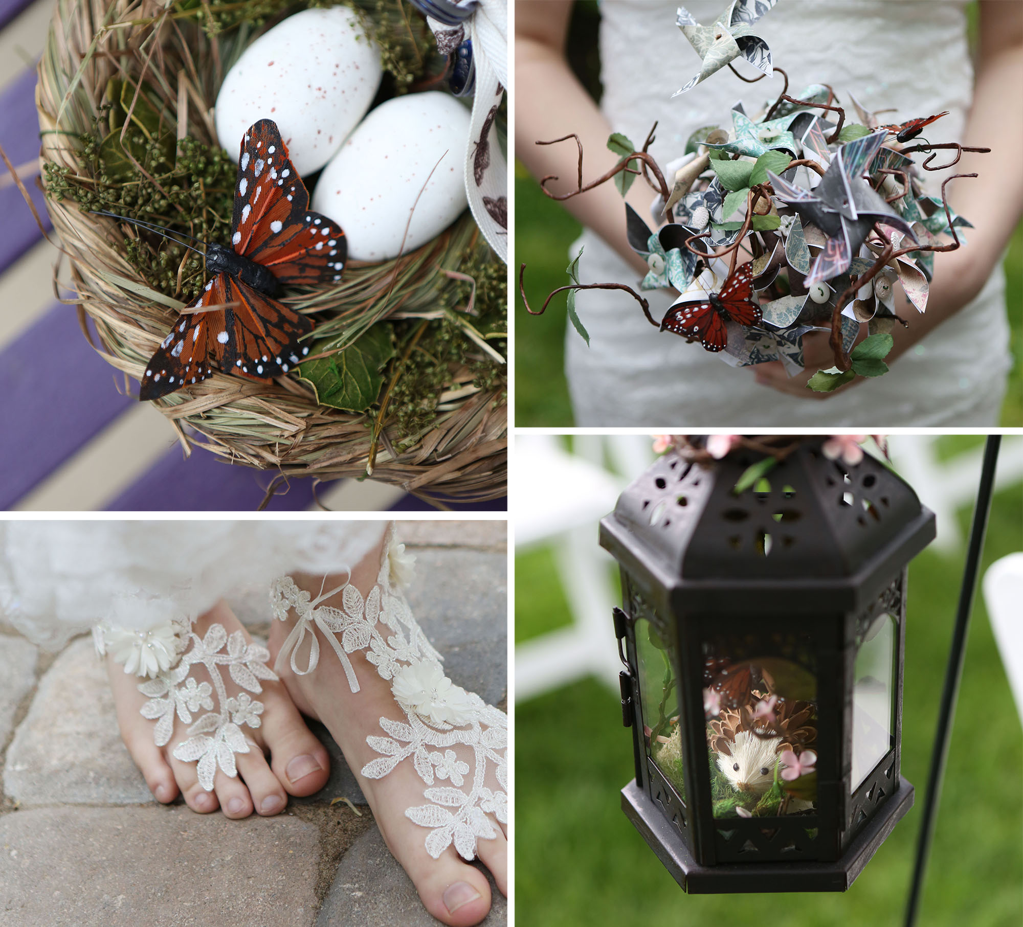 All the details made by Victoria! Lace "shoes" ordered from Etsy. 