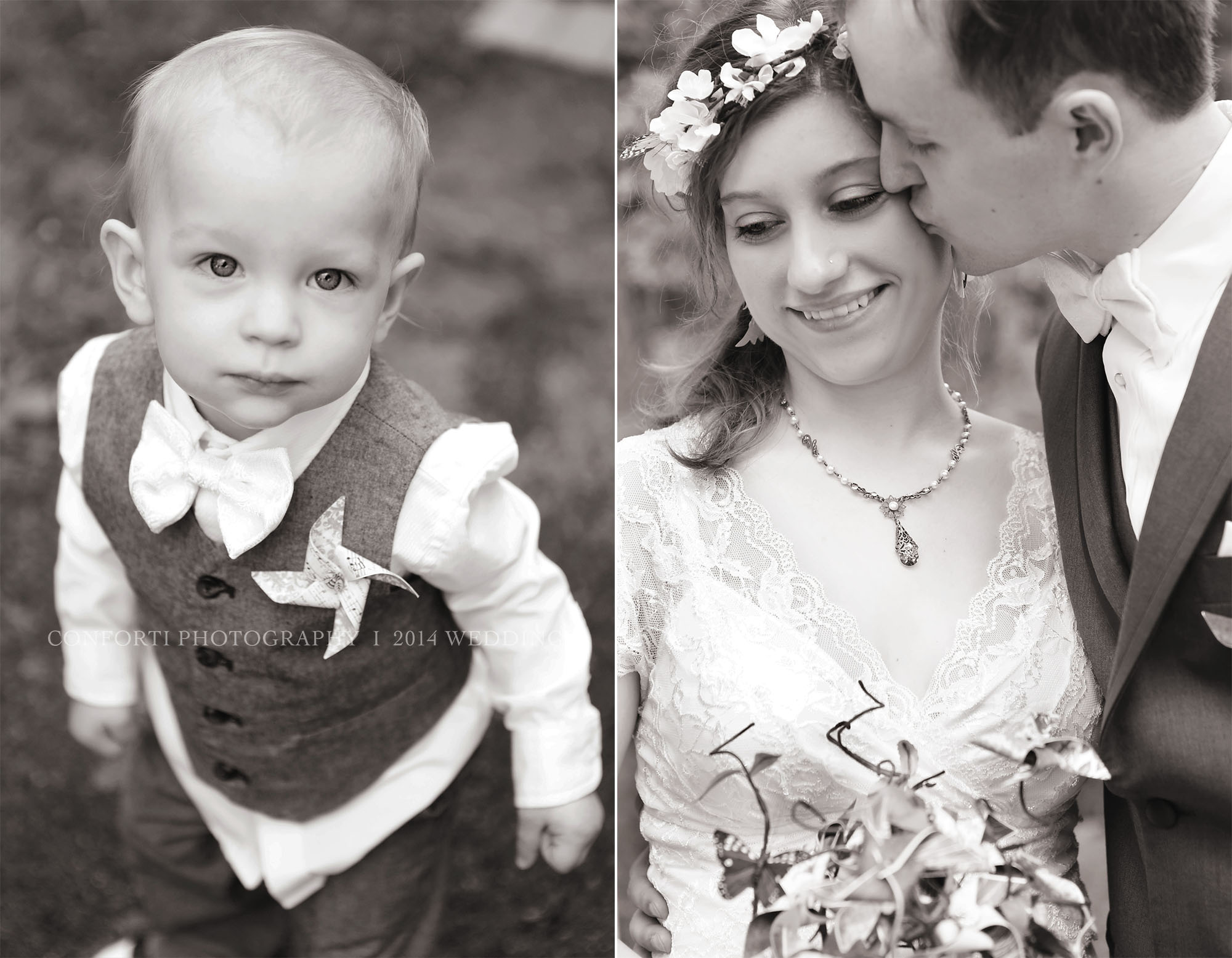 Their Sweet little boy, Lucian, all dressed up for Mommy and Daddy's Wedding. 