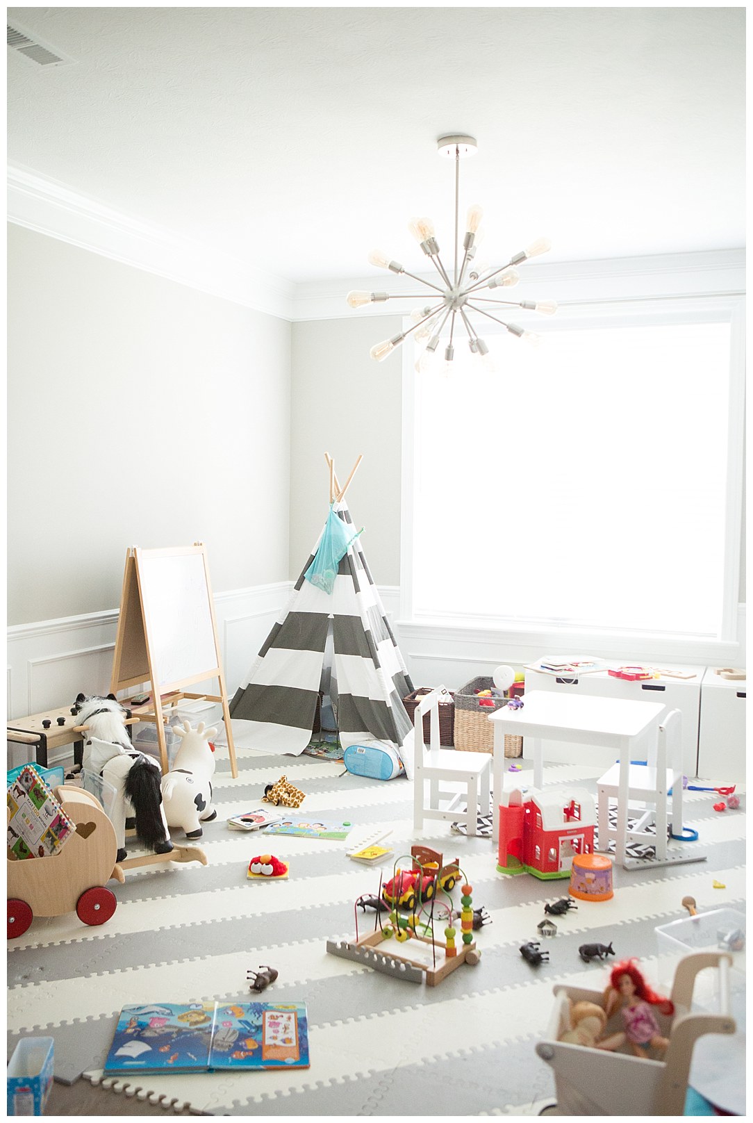 Have to end with our playroom - which is currently occupying our Formal Dining Room - in it's natural state ;) 