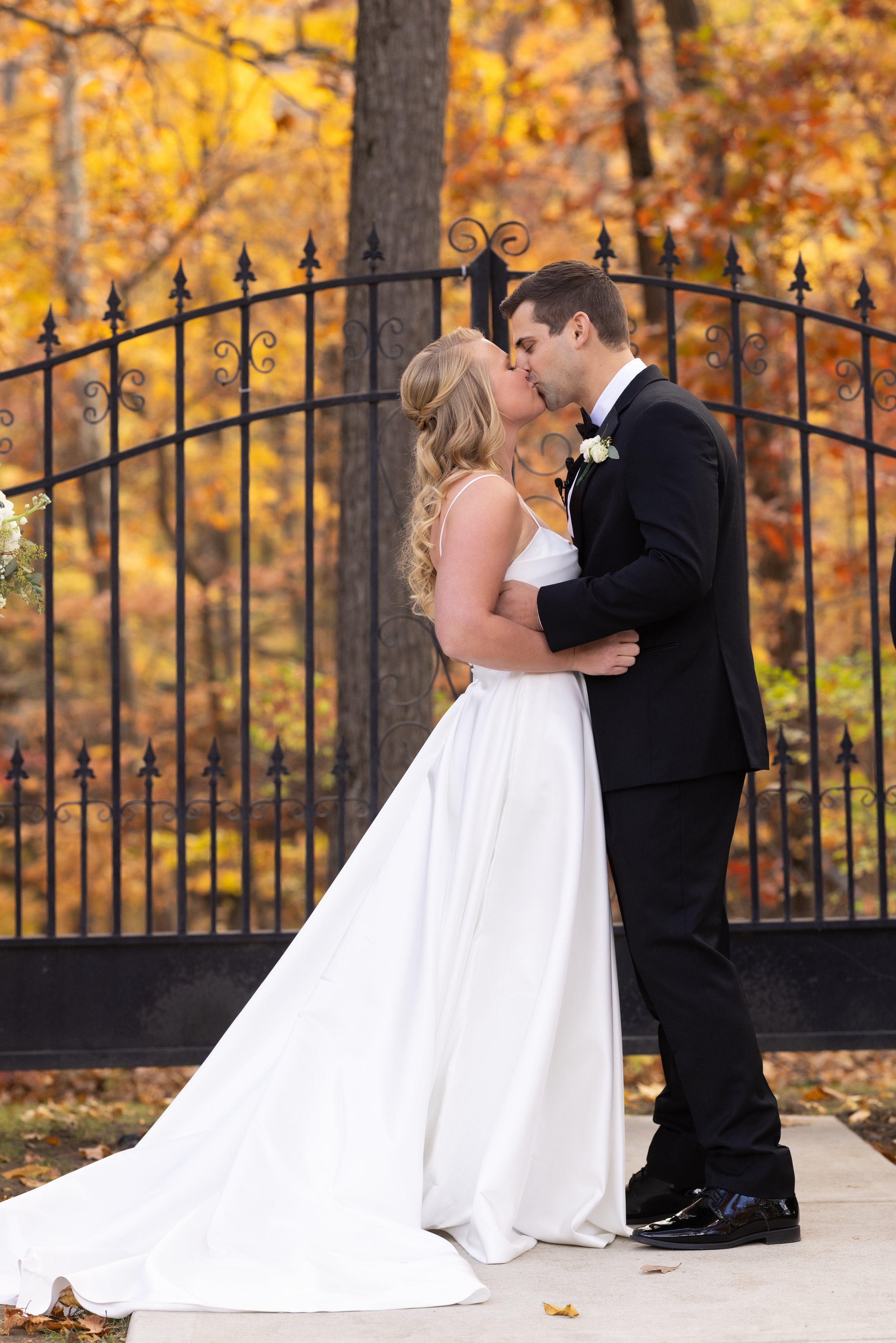 Erin and Carter's Fall Wedding at The Bluffs at Conner Prairie