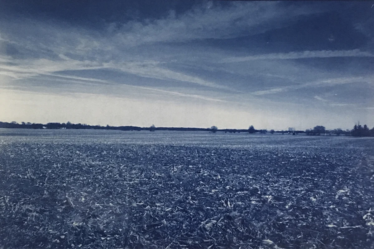 Field and Sky 2016. Cyanotype on paper. - 12” x 18”