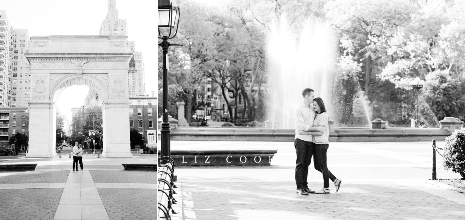 New York City Engagement Pictures at Washington Square Park