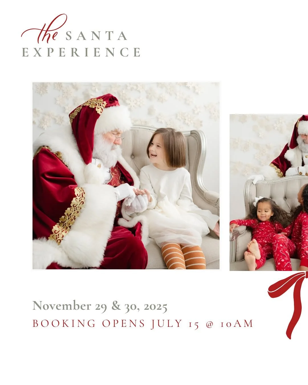 Booking opens THIS COMING TUESDAY at 10am for the best Central Virginia Santa Mini Sessions! The best way to ensure you can grab one of the limited time slots on Nov 29th or 30th is by getting on my email list! You can do that at the link in my profi