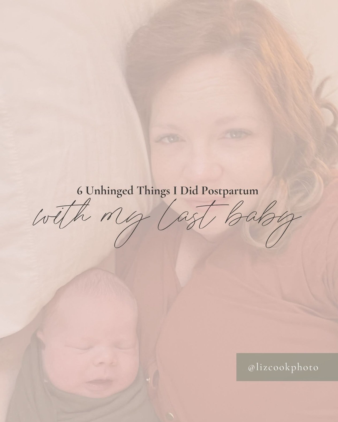 Unhinged things I did during Postpartum&hellip; I&rsquo;ll never regret 5 &amp; 6, and I&rsquo;d do them again in a heartbeat. 

Those early days are beautiful, but they can also feel heavy. I know it can be hard to believe in our culture, but no one