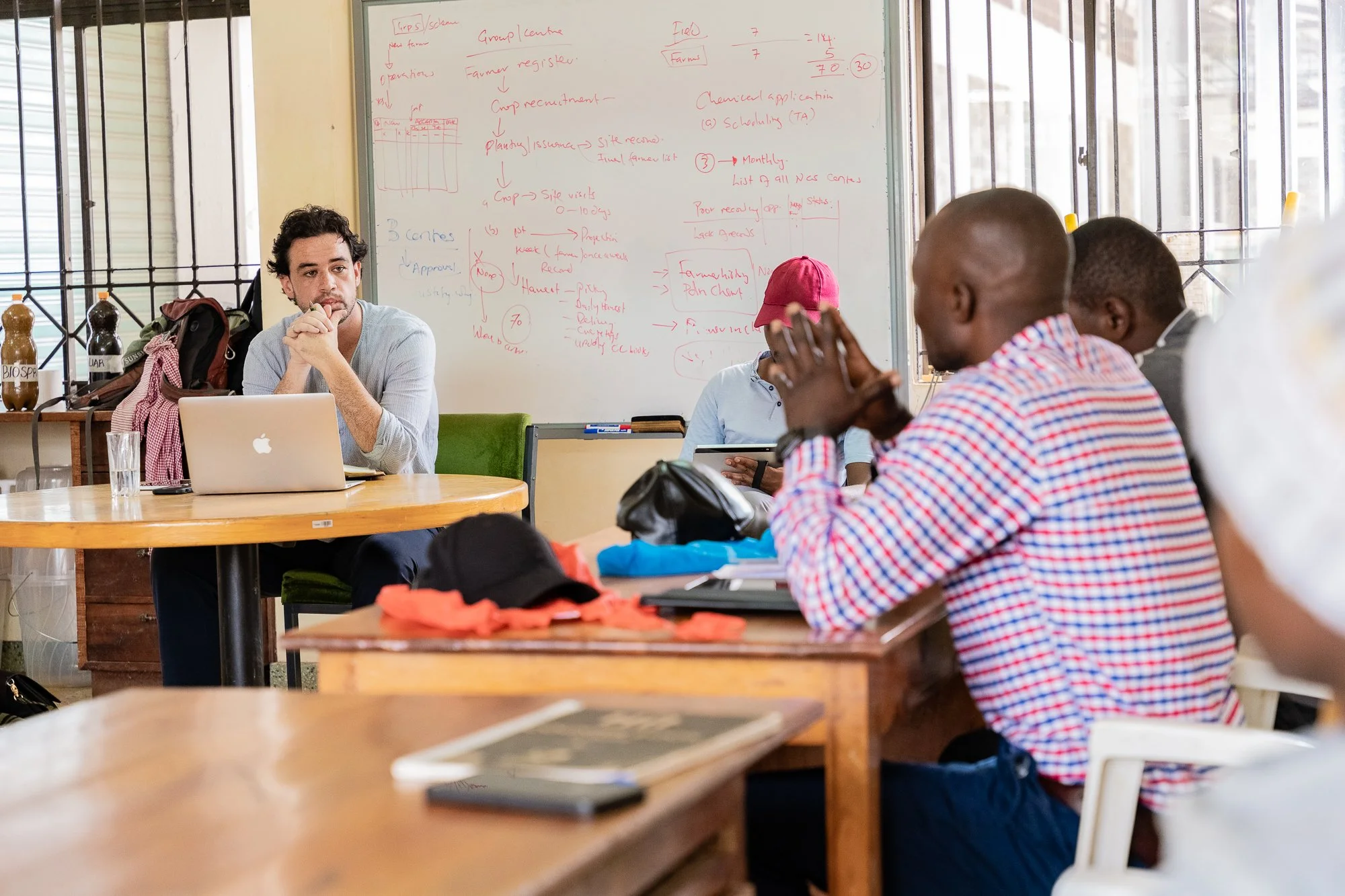 AKFC International Youth Fellowship fellow facilitating a learning session with youth fellows in Kenya.