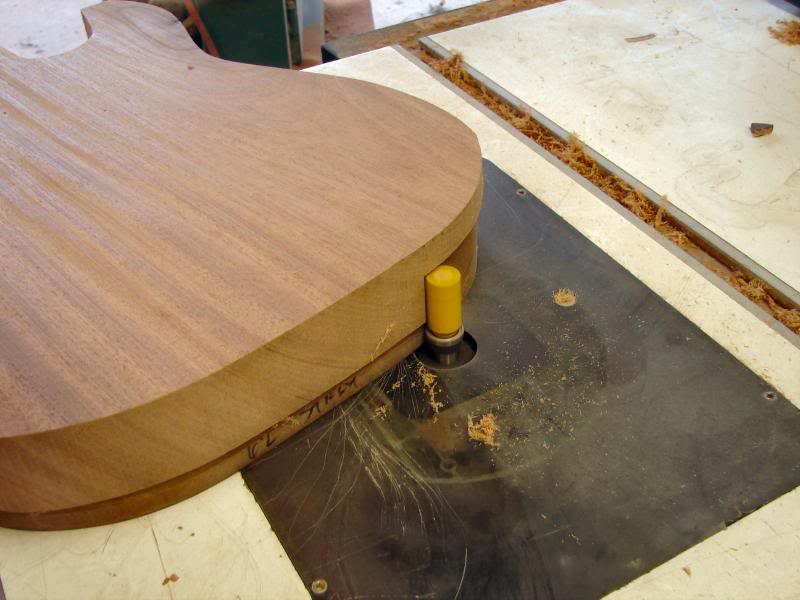  Then waddle over to the router table and rout. One side of the edge only at this time. 