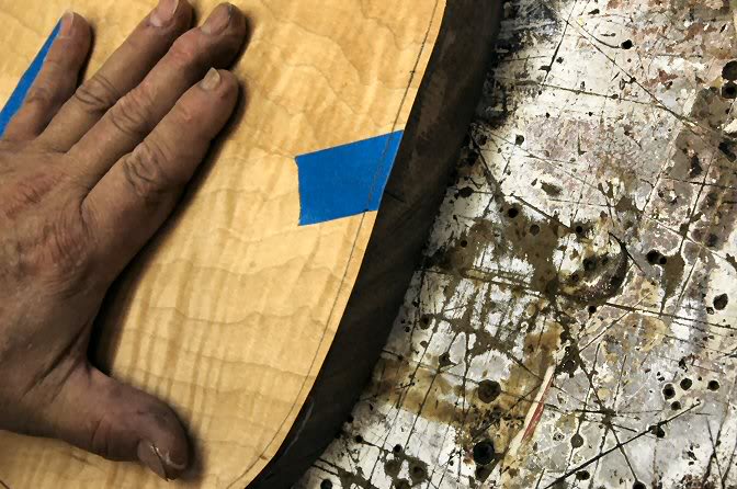 Now smack ‘em together aligning the center seam with the center marks on the body.