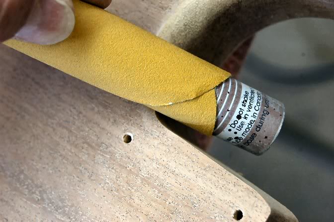 This is the highly technical tool used to shape it so it flows into the heel.