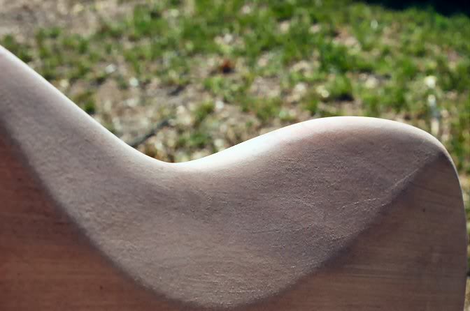  Give it a good sanding then step into the sunlight to check the progress. 