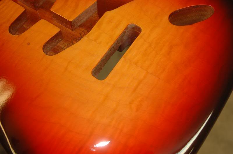 Here I have given it a coat of amber to bring the slight red hue back under control and give the whole thing a warmer appearance.