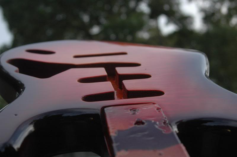 After the color is completed, I give the body about 5 good wet coats of clear... 