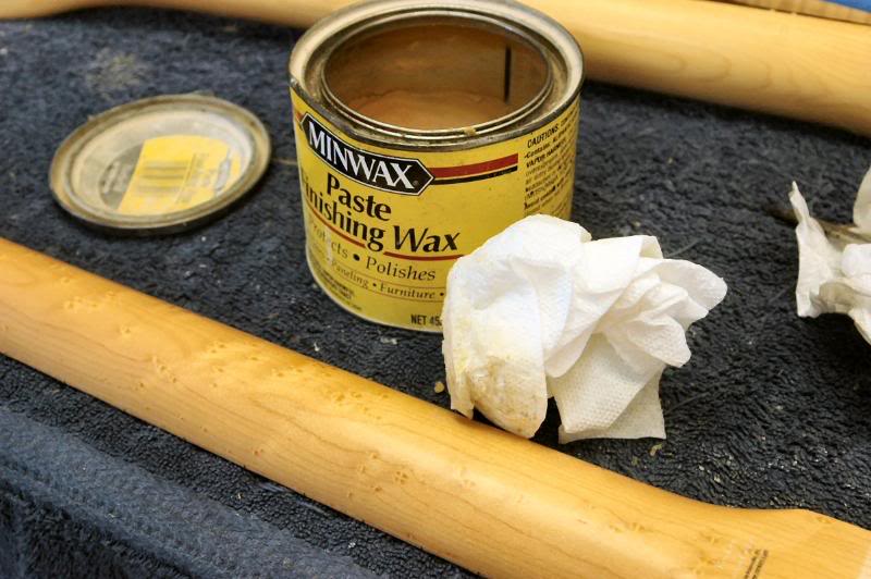  Then I give it a good coat of a quality carnauba based wax.&nbsp;The neck, will now have an organic feel, almost like it’s alive. Remember the skin on Betty Lou, the cheerleader when you played High School Football. That’s the sensation ya get. 