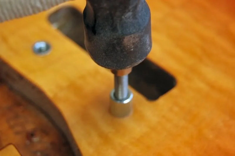 Then a few whacks, and it’s in.
